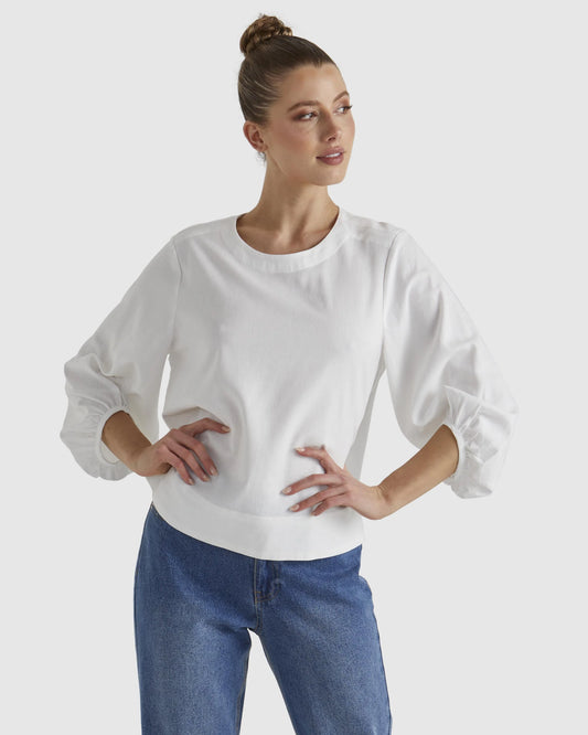 Fate & Becker Sun Jewel Top - White