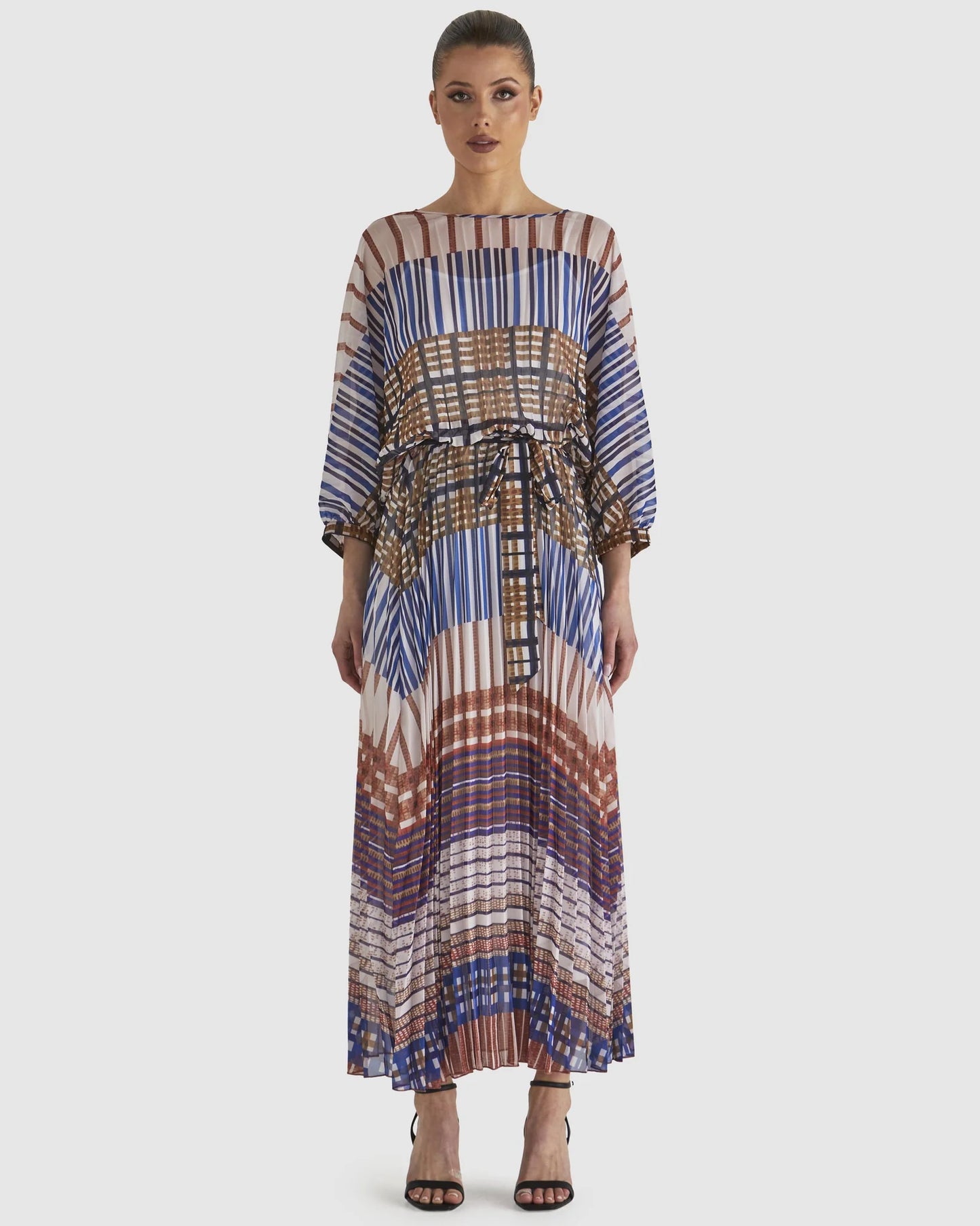 Fate & Becker Rays Dress - Navy Check
