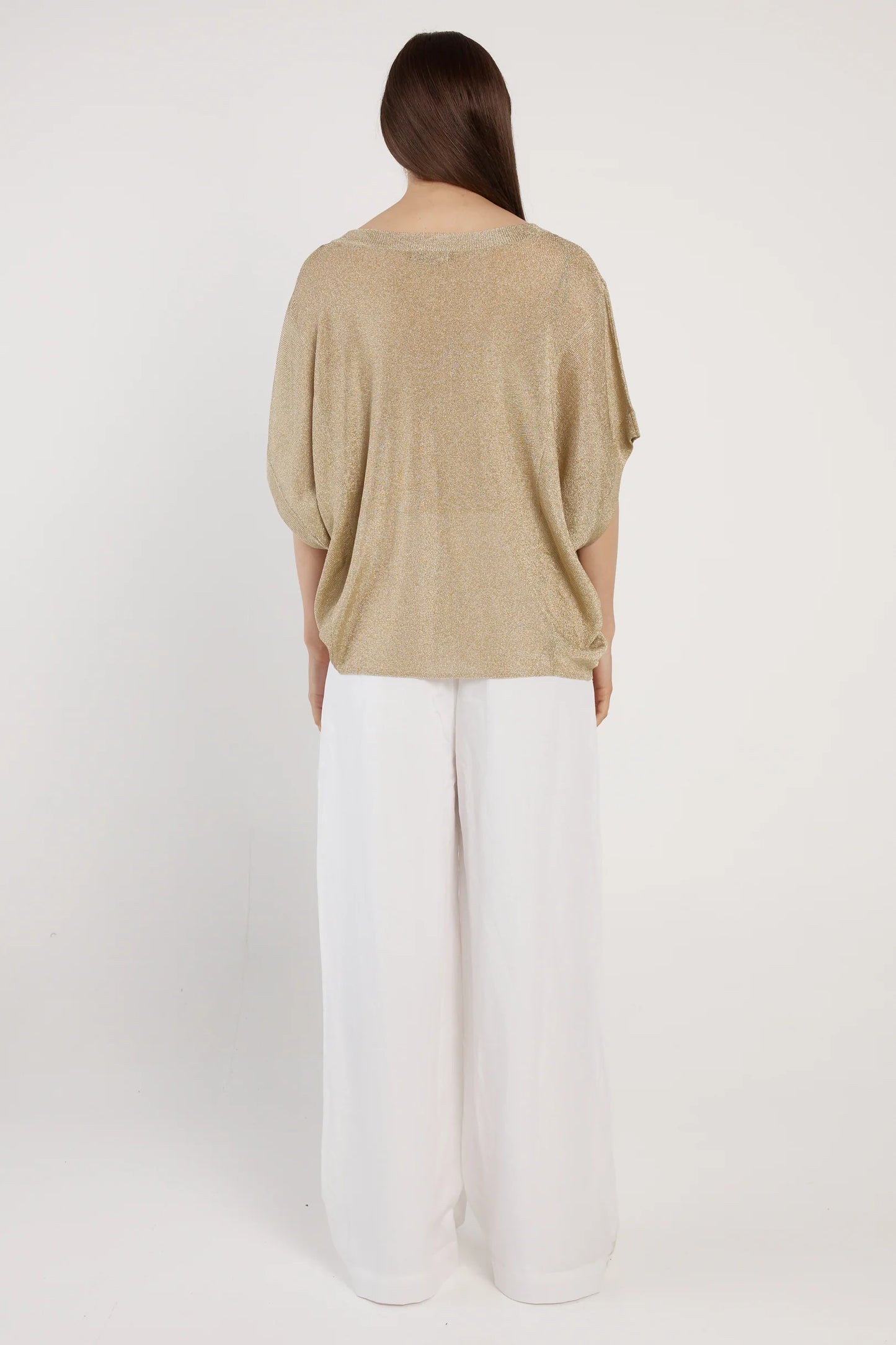 Fate & Becker Corsica Knit Top - Gold Lurex