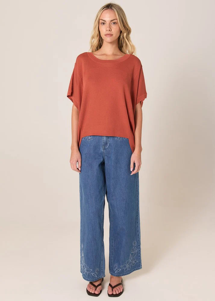 Fate & Becker Esther Knit Top - Dusty Cinnamon