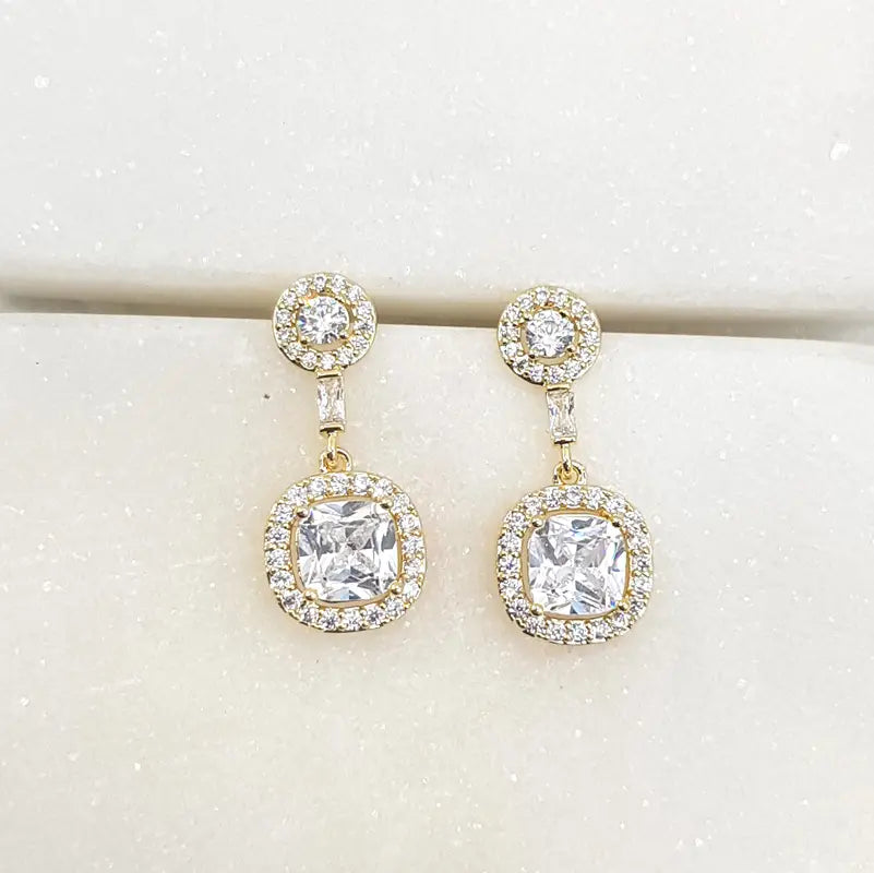 Chrysalini BAE0141 CZ Earring - Gold