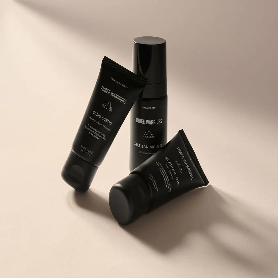 Three Warriors Tan Routine Mini Travel Pack