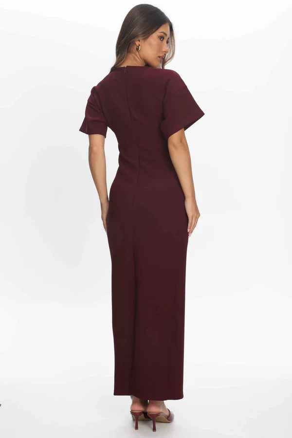 Saba Midi Dress - Wine PRE-ORDER