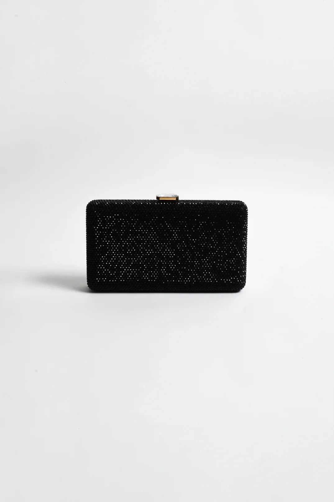 Desere Diamante Rectangle Structured Clutch - Black