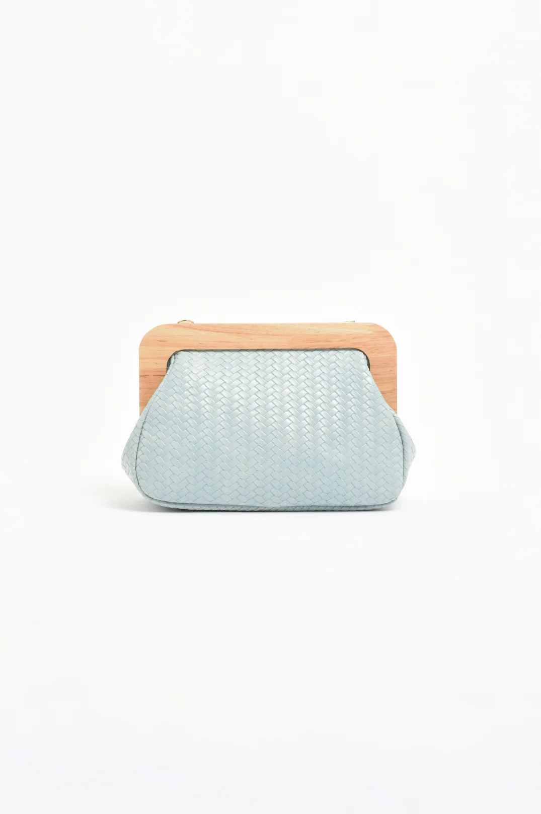 Kimmi Timber Frame Clutch - Blue