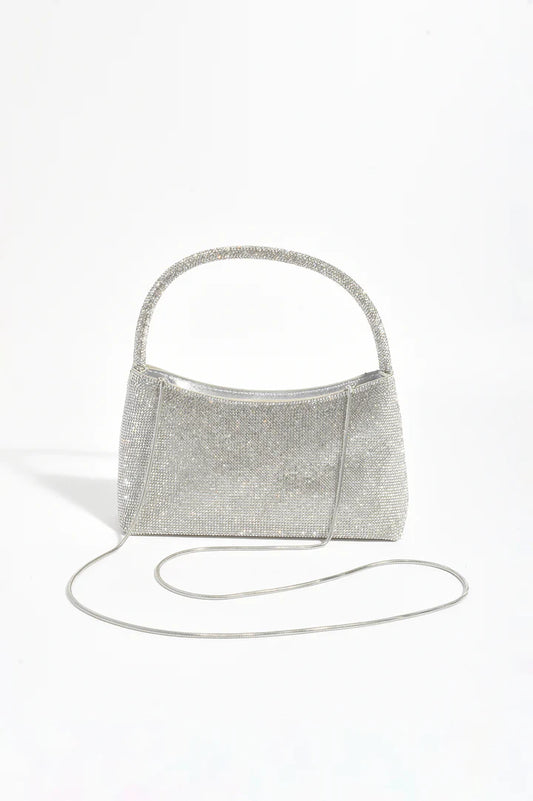 Astrid Handle Diamante Mini Bag - Silver