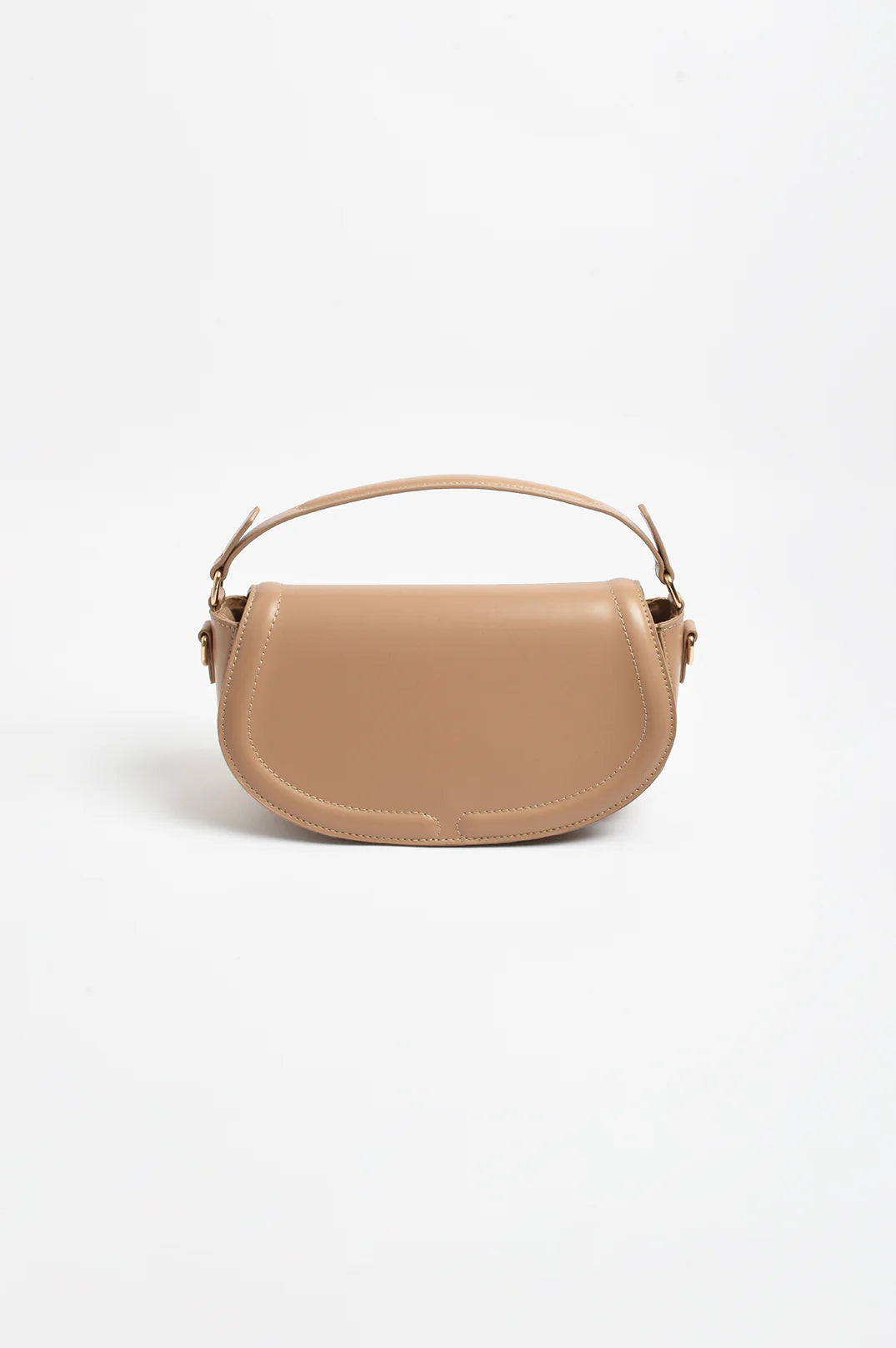 Rosalie Rounded Fold Over Small Bag (Camel)