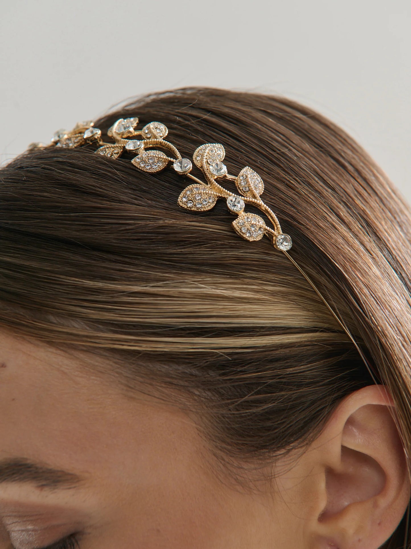 Fairy Leaf Crystal Statement Headband