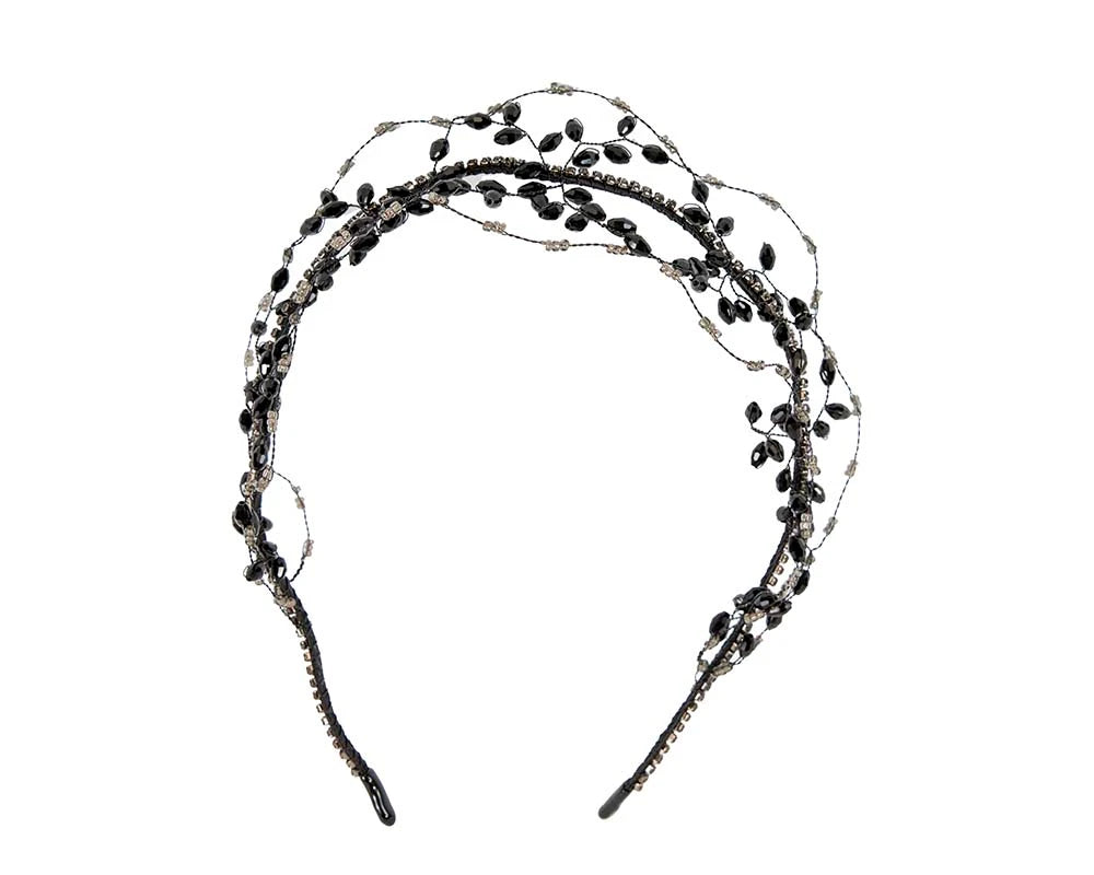 Black Beaded Headband