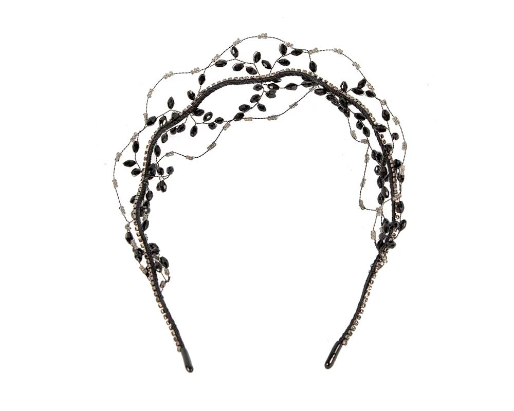Black Beaded Headband