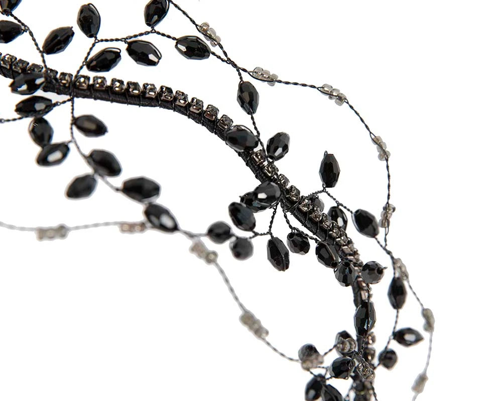 Black Beaded Headband