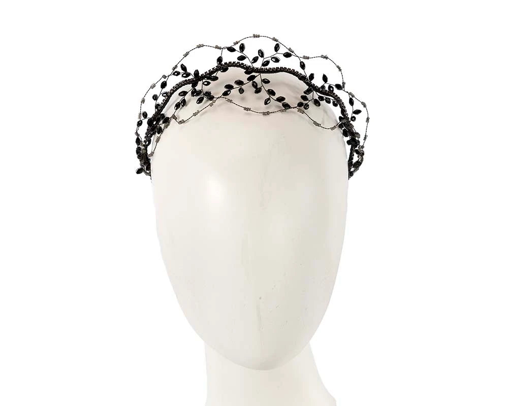 Black Beaded Headband
