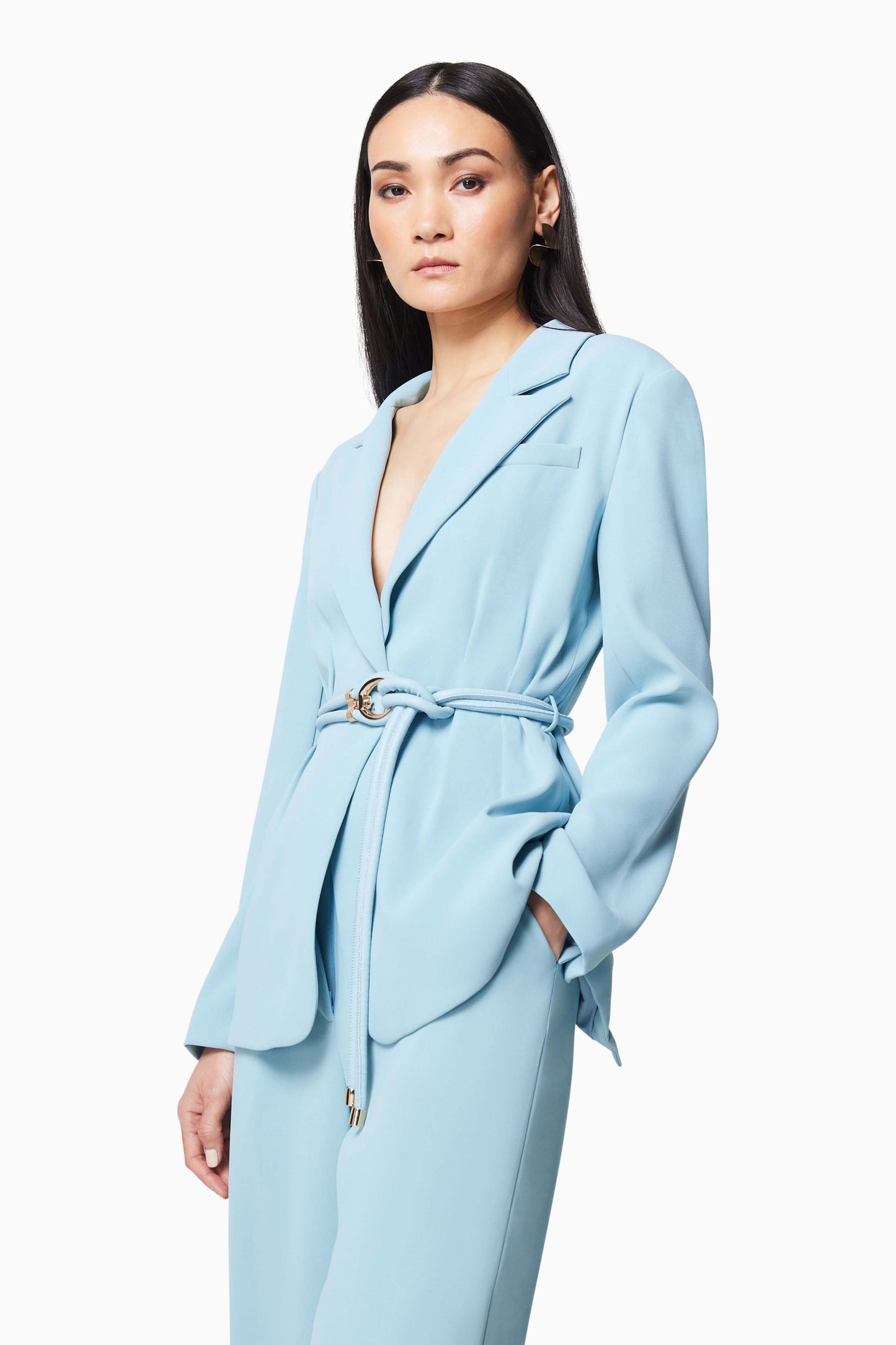 Elliatt Visvy Blazer Pant Set - Sky Blue