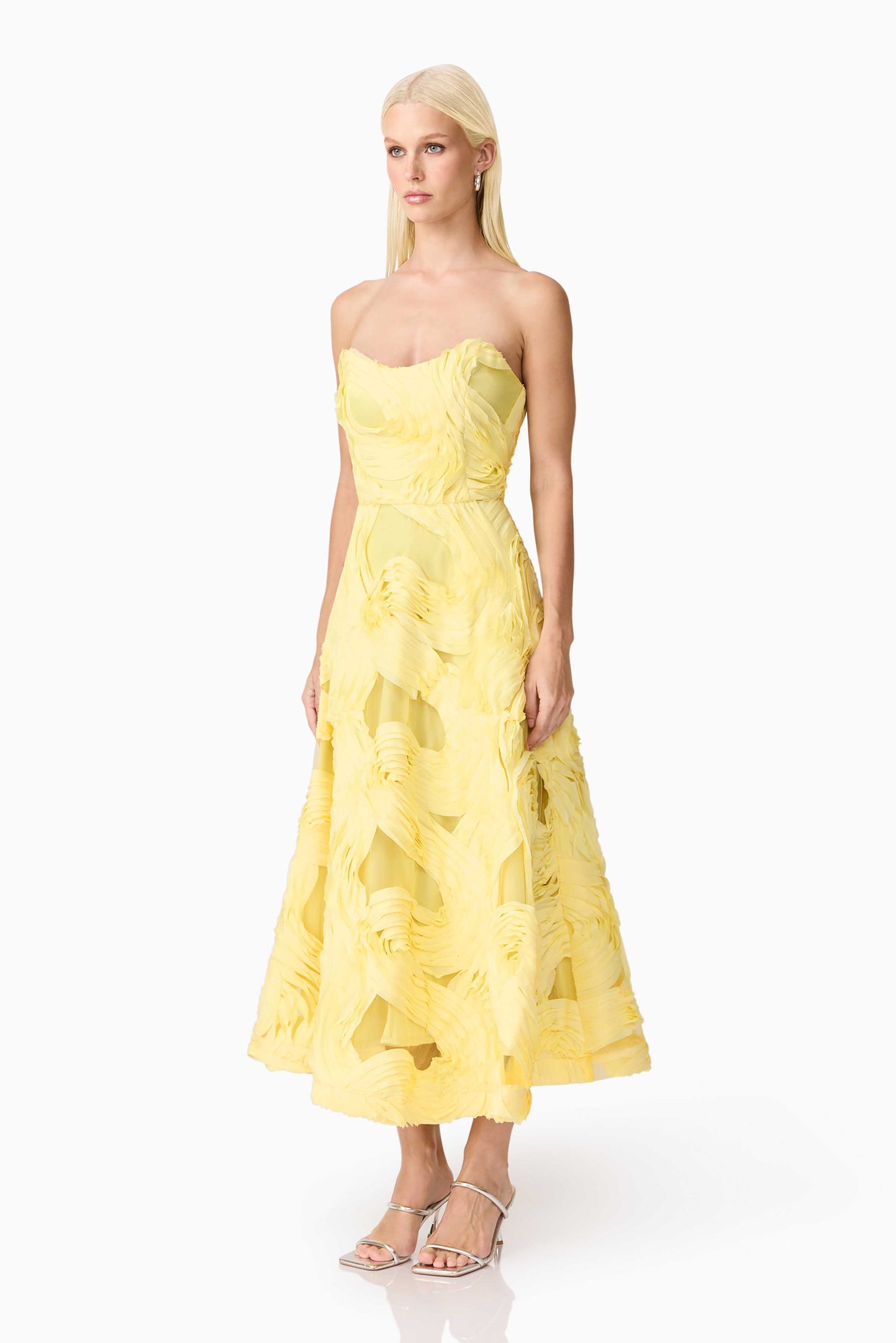 Elliatt Asher Midi Dress - Yellow
