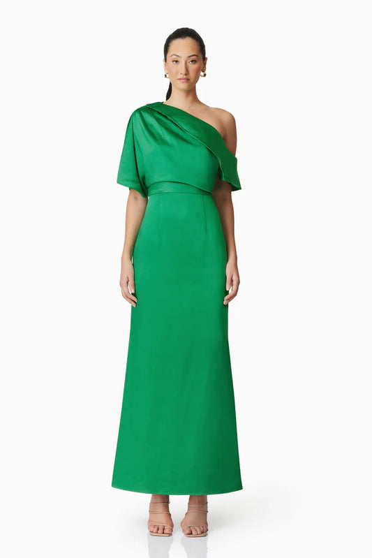 Elliatt Roni Asymmetrical Gown - Green