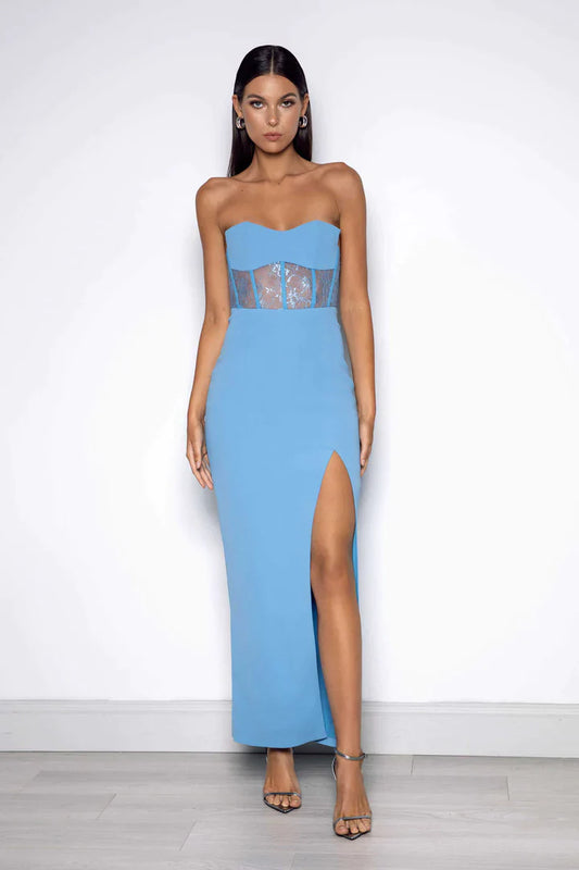 Elle Zeitoune Elliot Dress - Blue CLEARANCE