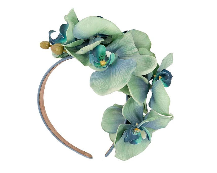 Fillies Collection Aqua Orchid Headpiece