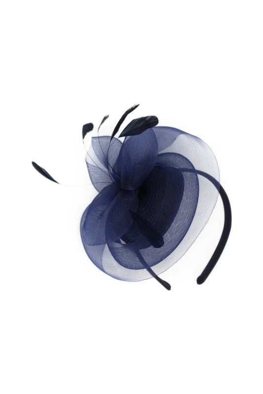 Elisa Fascinator in Navy