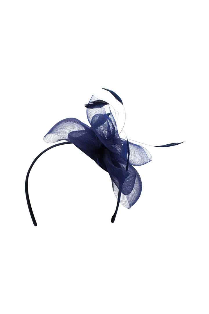 Elisa Fascinator in Navy