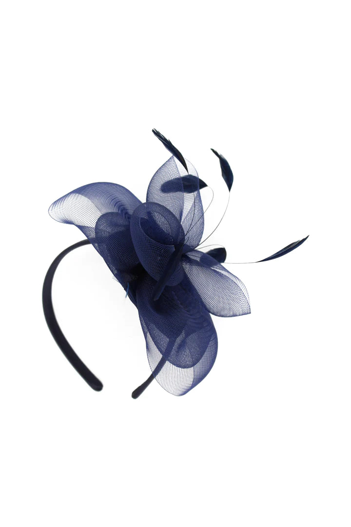 Elisa Fascinator in Navy