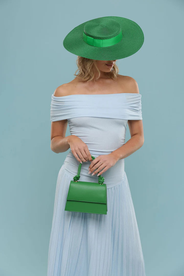 Macy Racewear Boater in Emerald Green
