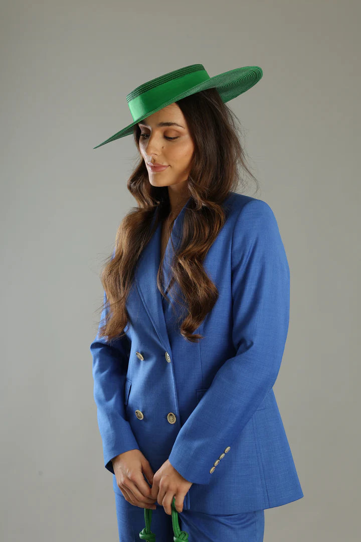 Macy Racewear Boater in Emerald Green