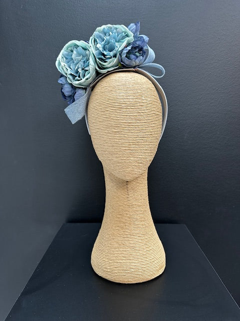 Max Alexander Light Blue Flower Headband