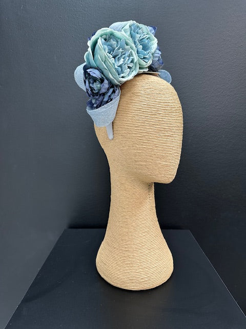 Max Alexander Light Blue Flower Headband