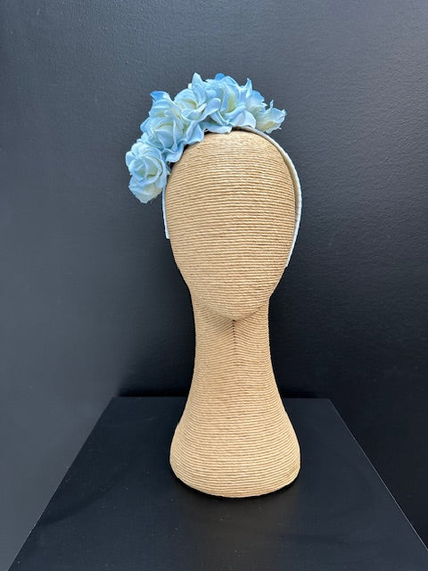 Max Alexander Light Blue Flower Headband
