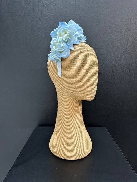 Max Alexander Light Blue Flower Headband