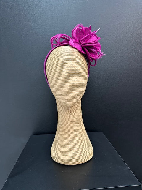 Max Alexander Fuchsia Pink Felt Flower Fascinator