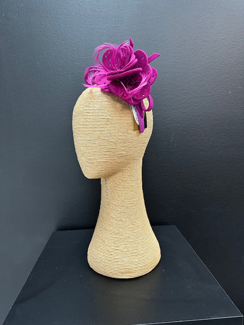 Max Alexander Fuchsia Pink Felt Flower Fascinator