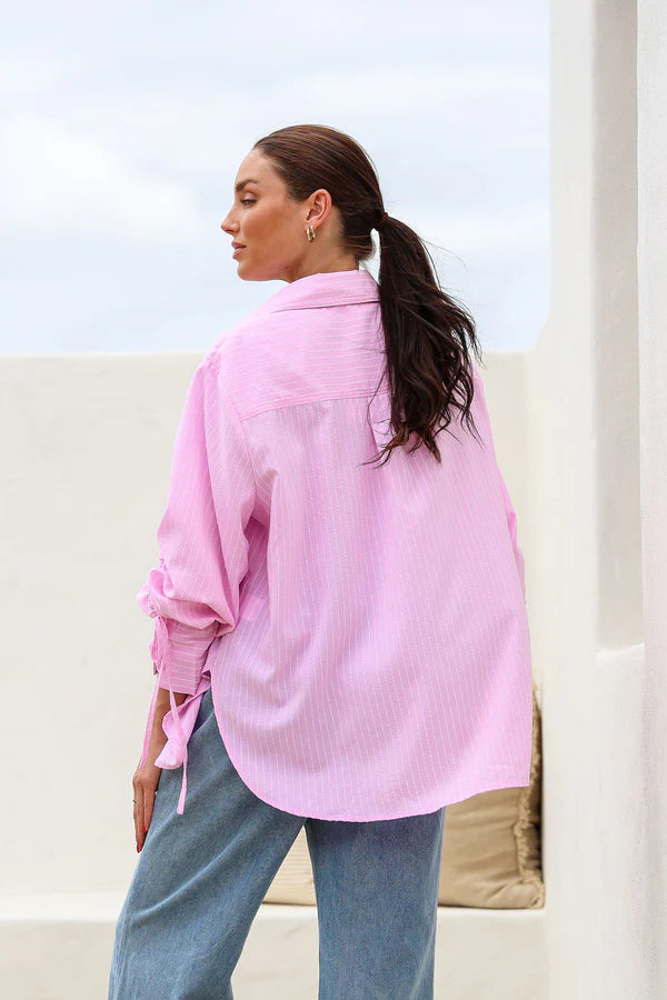 Billie Stripe Shirt - Pink
