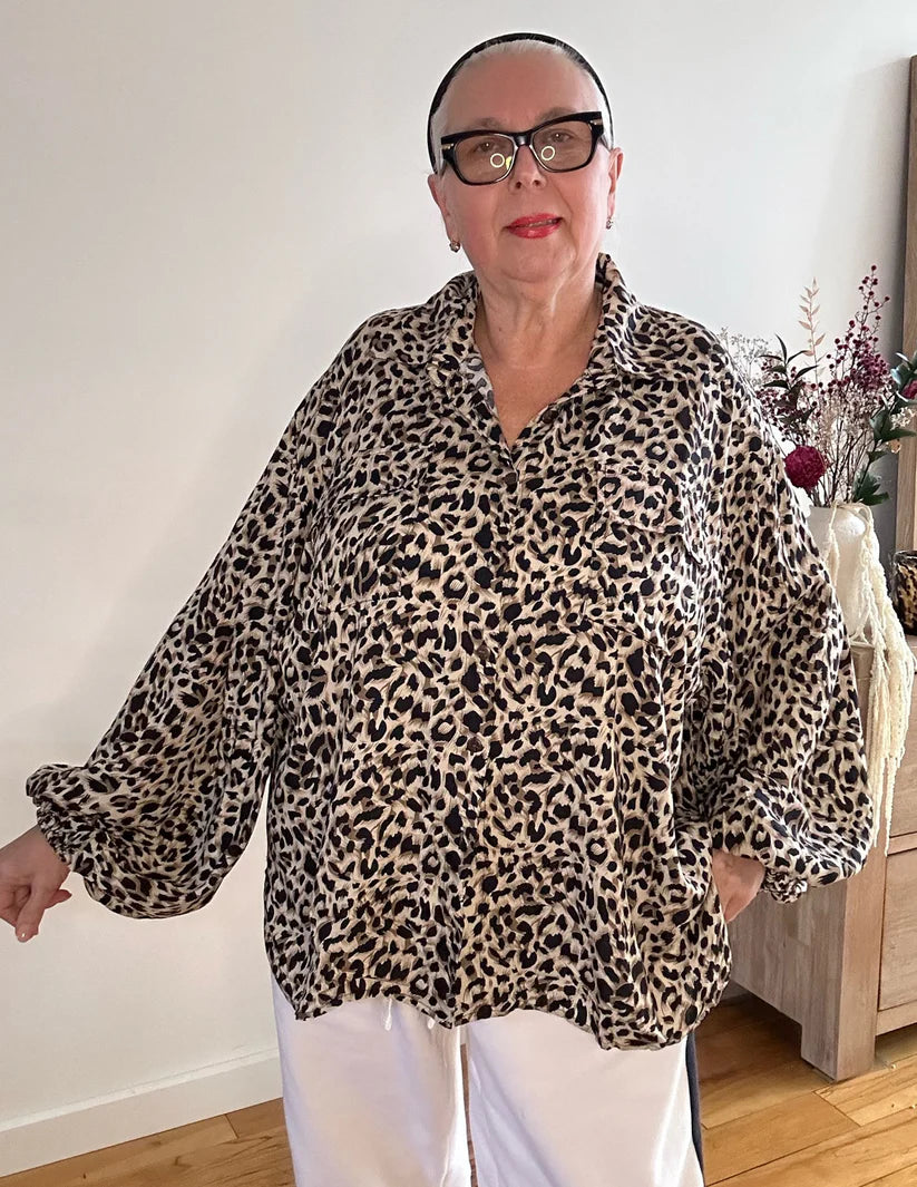 Kiik Luxe KL908 Shirt - Leopard Print