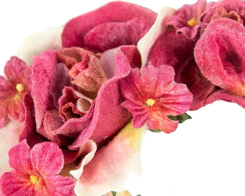 Burgundy Wine Flower Headband