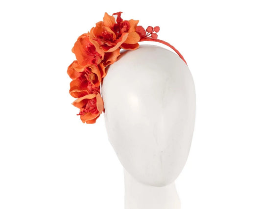 Orange Orchid Flower Headband