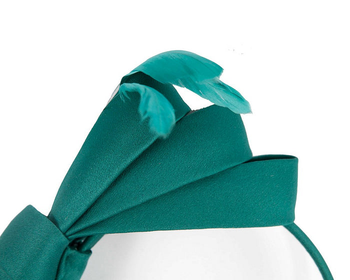 Max Alexander Teal Bow Racing Fascinator