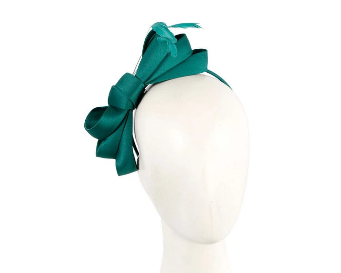 Max Alexander Teal Bow Racing Fascinator