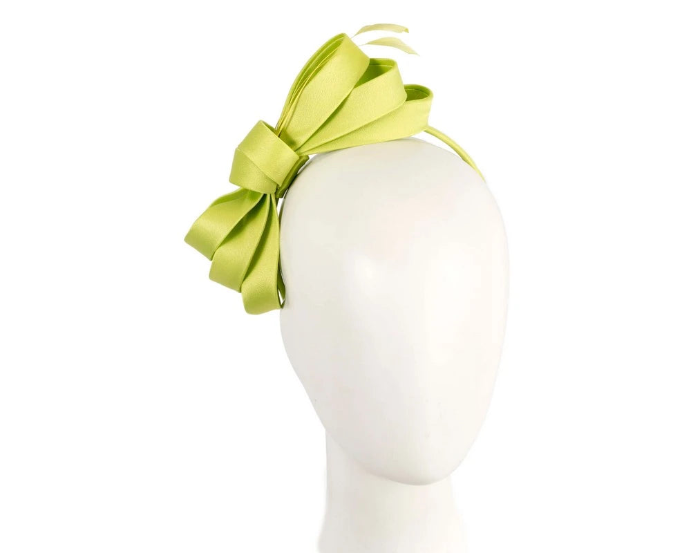 Max Alexander Lime Bow Racing Fascinator
