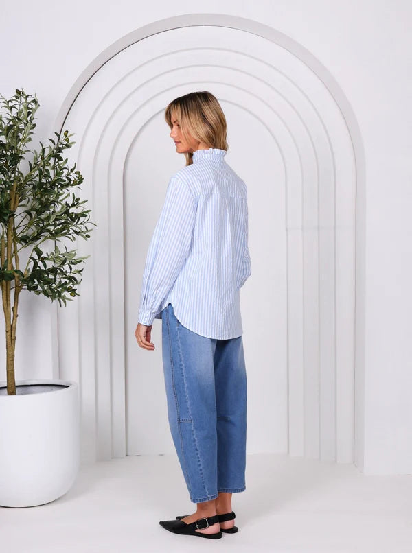 Kala Shirt - Pale Blue Stripe