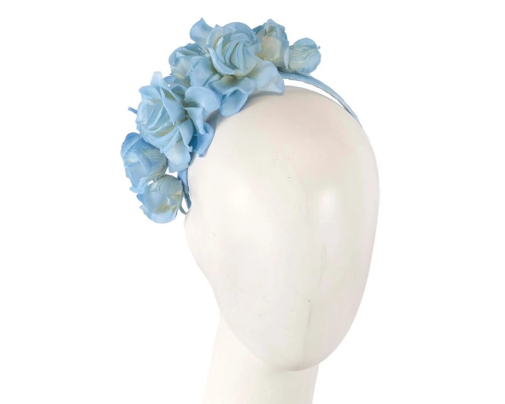 Max Alexander Light Blue Flower Headband