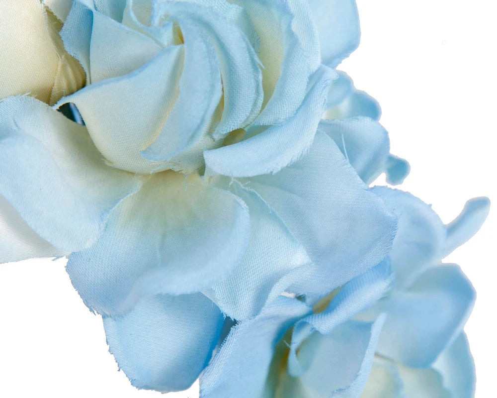 Max Alexander Light Blue Flower Headband