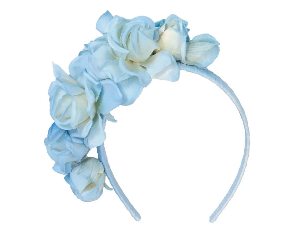 Max Alexander Light Blue Flower Headband