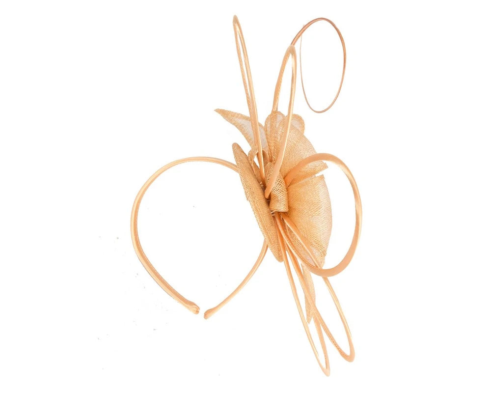 Unique Gold Green Sinamay Fascinator