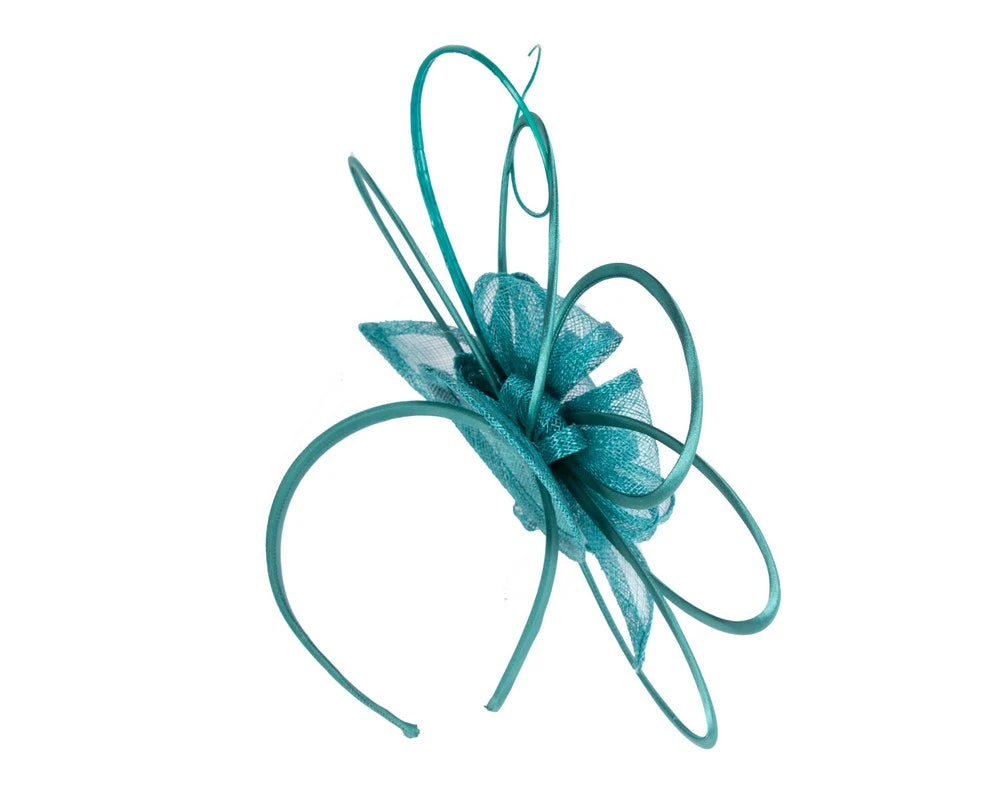 Unique Teal Green Sinamay Fascinator