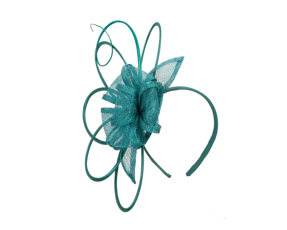 Unique Teal Green Sinamay Fascinator