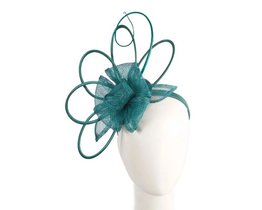 Unique Teal Green Sinamay Fascinator