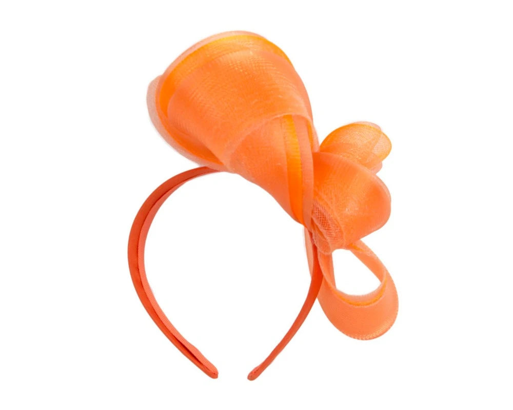 Orange Crinoline Bow Fascinator