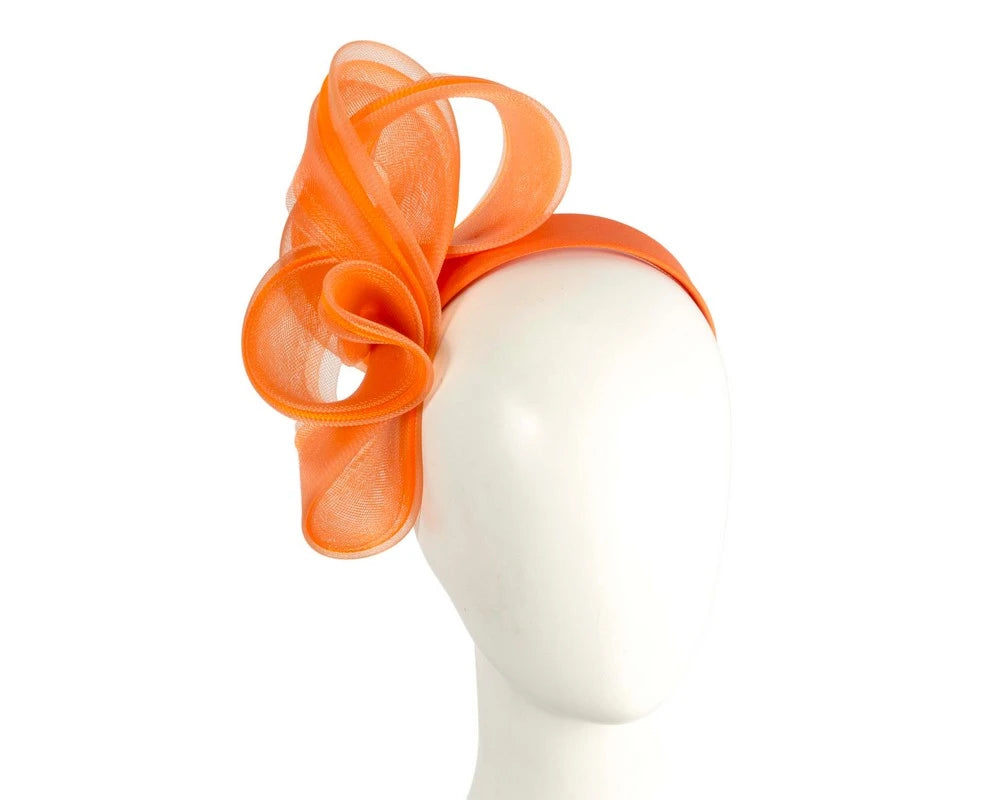 Orange Crinoline Bow Fascinator