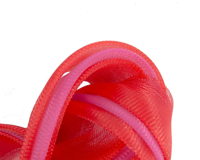 Red/Fuschia Crinoline Bow Fascinator